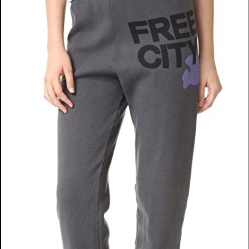 Free City Sweatpants (grey and dark blue)